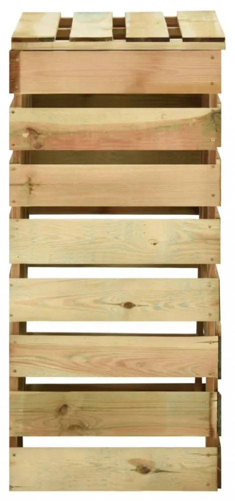4 db lécezett impregnált fenyőfa kerti komposztáló 80x50x100 cm