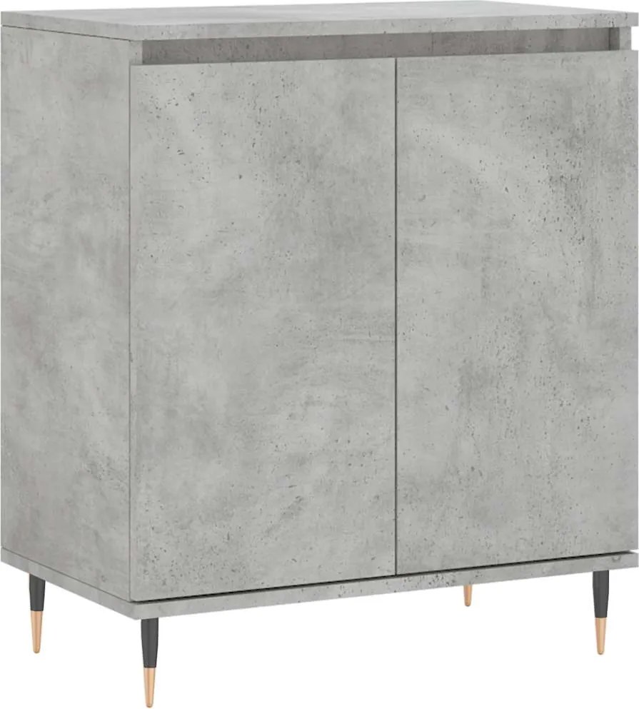 vidaXL betonszürke szerelt fa tálalószekrény 60 x 35 x 70 cm
