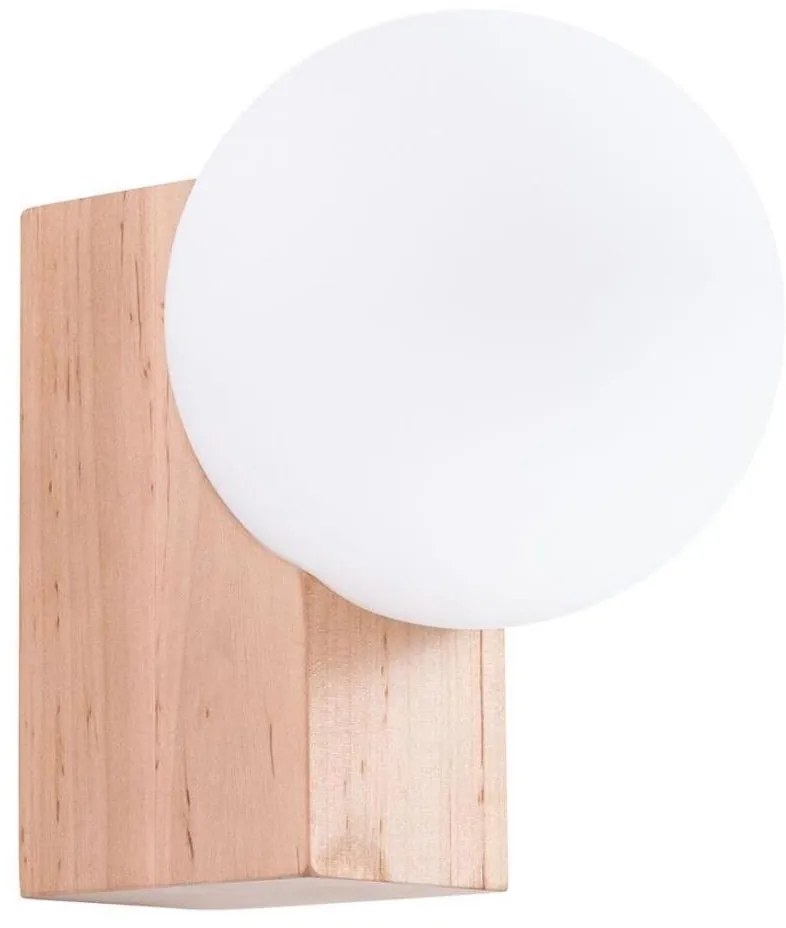 Sollux SL.1682 - Fali lámpa BULBO 1xG9/8W/230V bükkfa/fehér