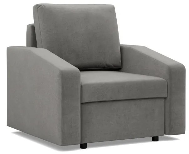 Zeus fotel, döntött kartámasz, bársony, bonell töltet, világosszürke