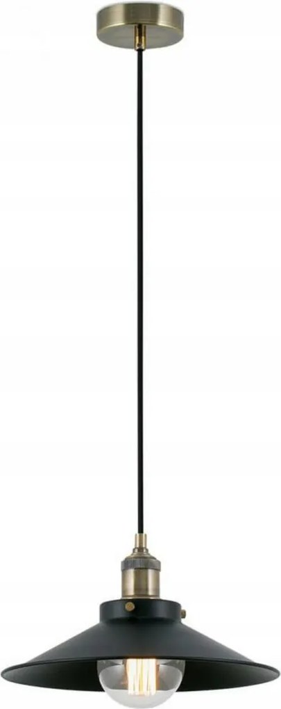 Faro Marlin függeszték fekete/antik arany, E27, ipari formatervezés