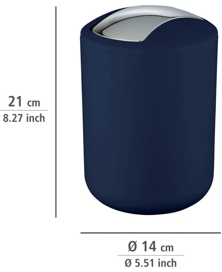Brasil Dark Blue S sötétkék szemetes - Wenko