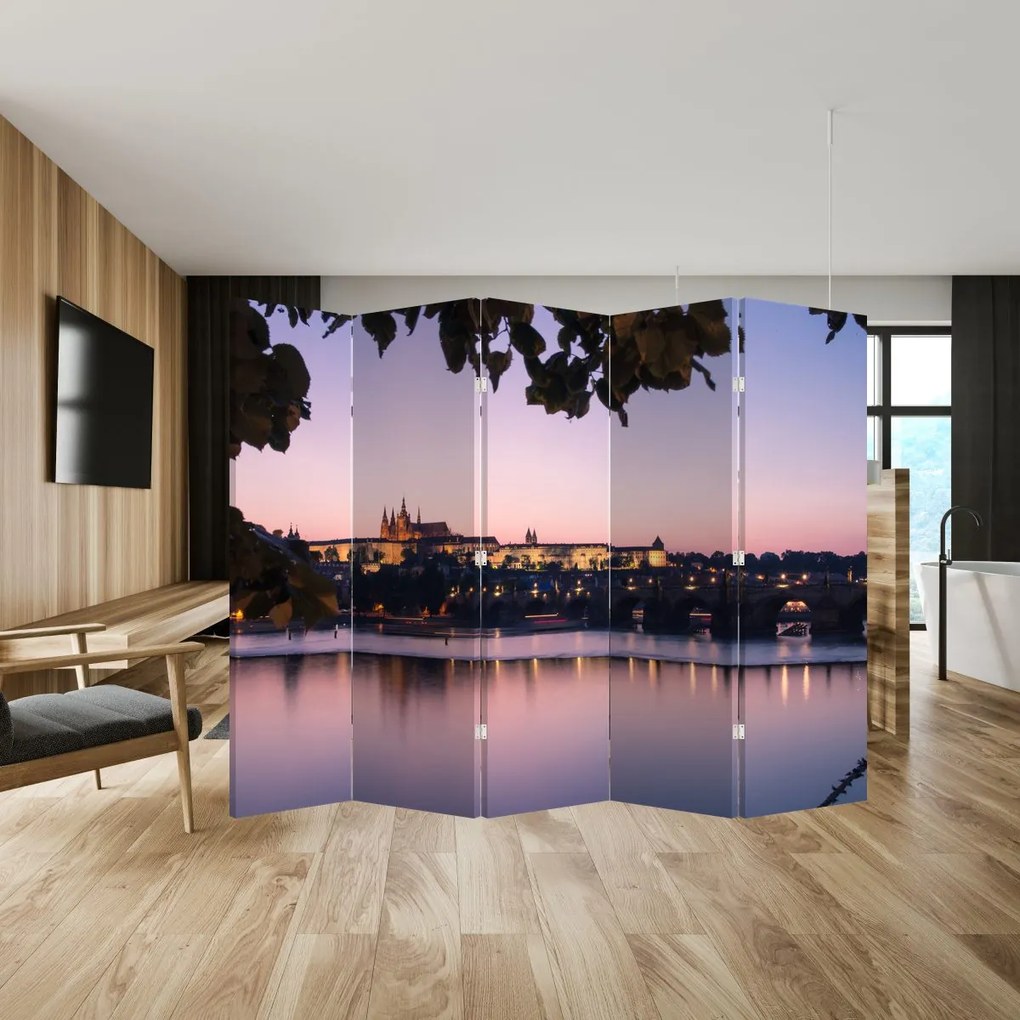 Paraván - A Prágai vár és a Moldva (210x170 cm)