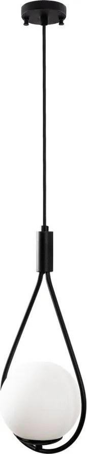 Fekete függőlámpa üveg búrával Sessiz – Opviq lights