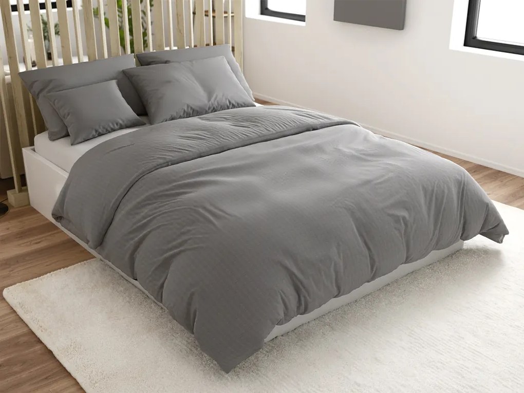 DENYX szürke krepp ágyneműhuzat Ágyneműhuzat mérete: 70 x 90 cm | 140 x 220 cm