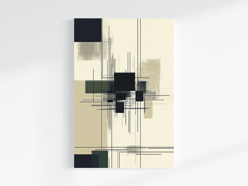 Poszter Absztrakt Bauhaus Mid-century Modern Vonal 40x60