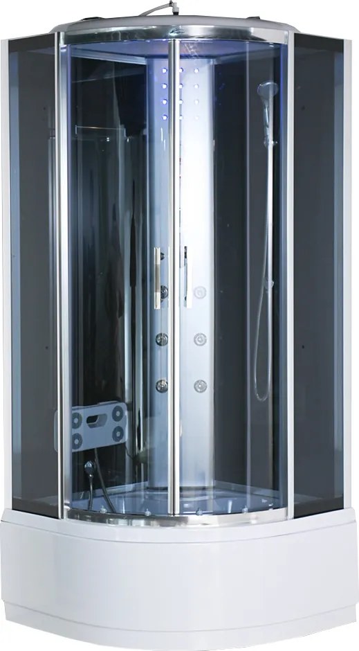 Vital mélytálcás hidromasszázs zuhanykabin, 90x90 cm-es méretben