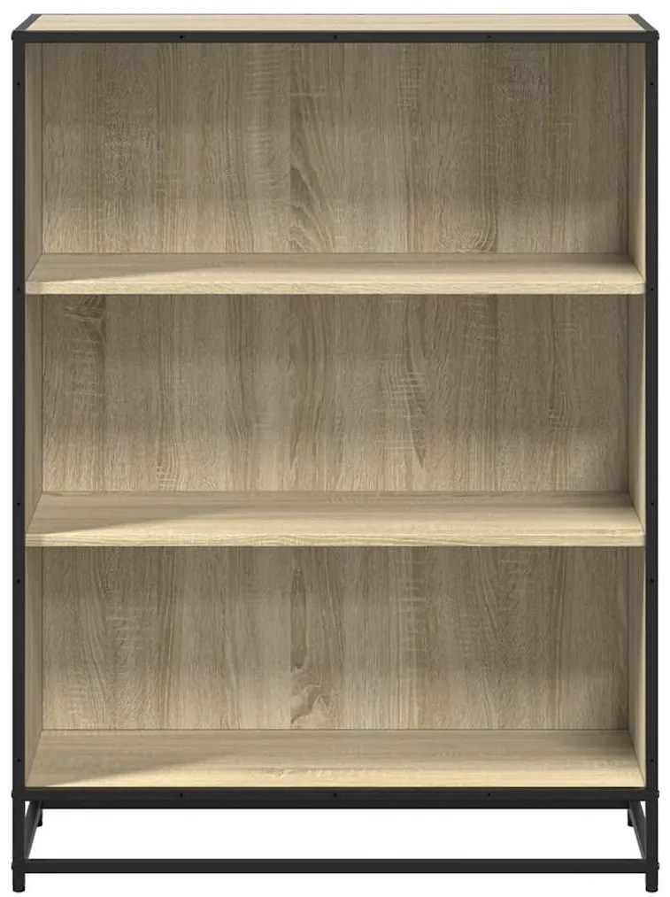 sonoma tölgy színű szerelt fa könyvszekrény 80,5x35x107,5 cm