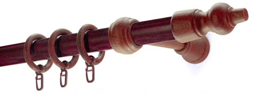 Fa végzárós rúd karnis mahagóni 300 cm