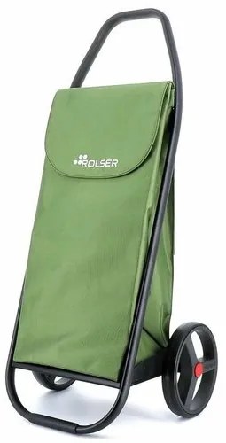 Rolser Com MF 8 Black Tube bevásárlótáska kerekeken, zöld
