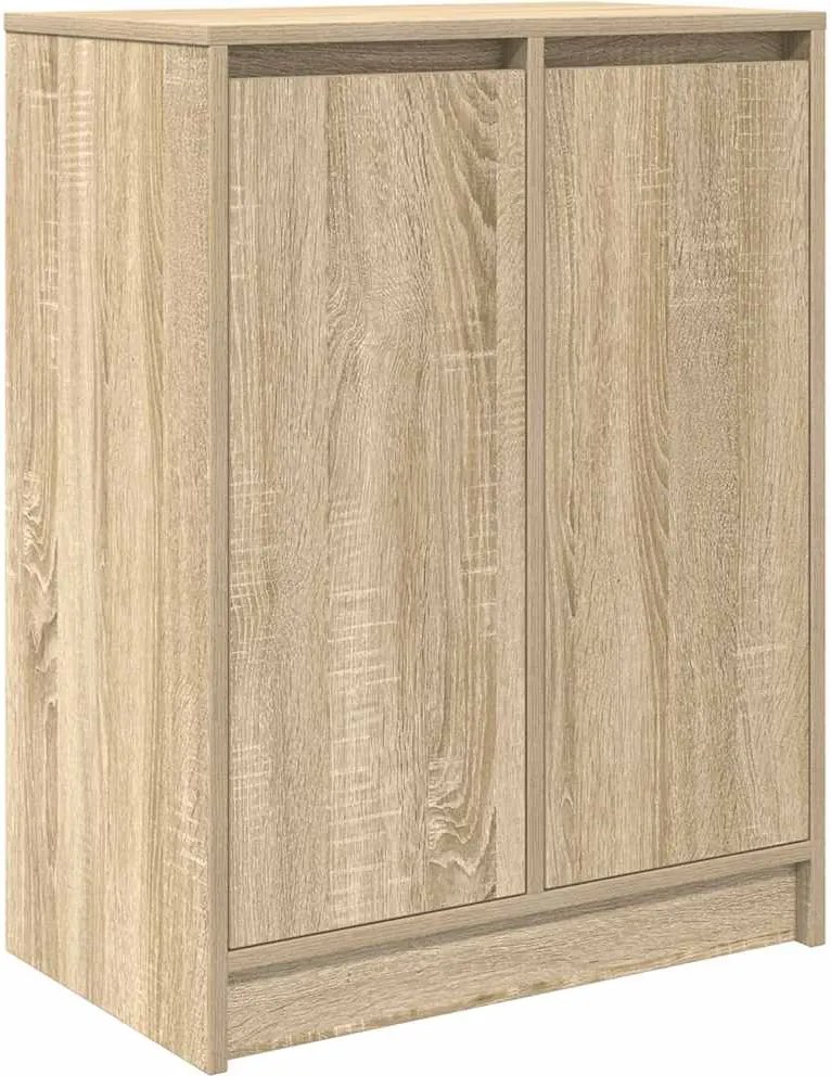 vidaXL sonoma tölgy színű szerelt fa cipőszekrény 57x34x76 cm