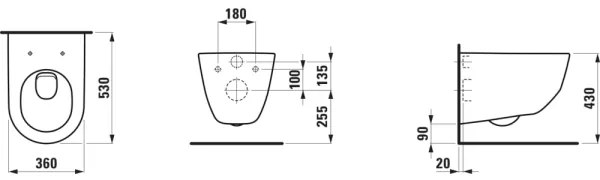 LAUFEN H8209560000001 - Függesztett WC PRO kerámia/fehér
