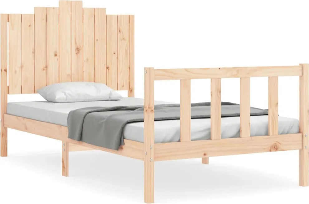 vidaXL tömör fenyőfa ágy matrac nélkül 100 x 200 cm