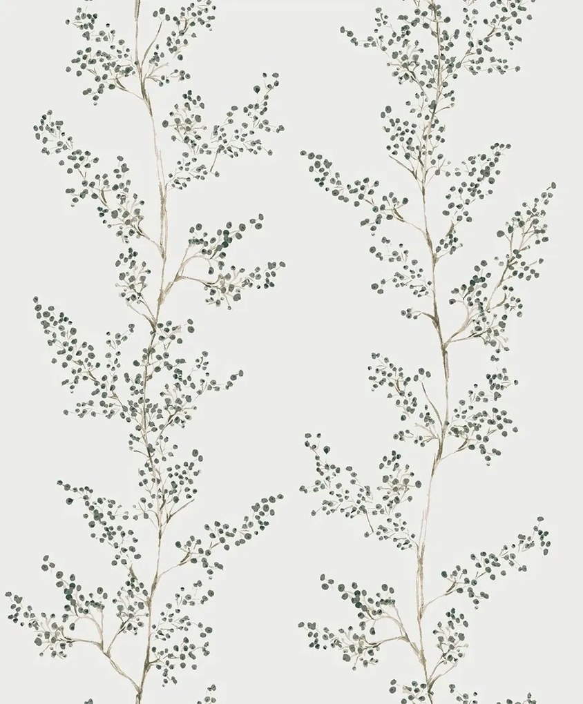 Tapéta Gally Motívum Zöld-barna Árnyalatú Flizelin Tapéta