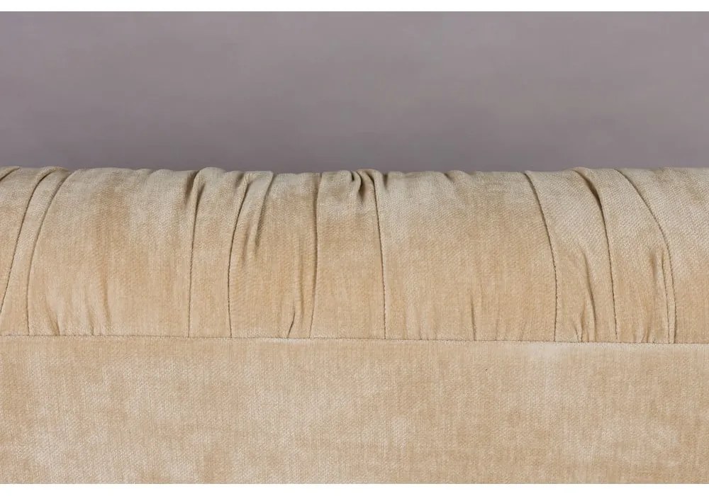 Bézs bársony kanapé 214 cm Douglas – Dutchbone