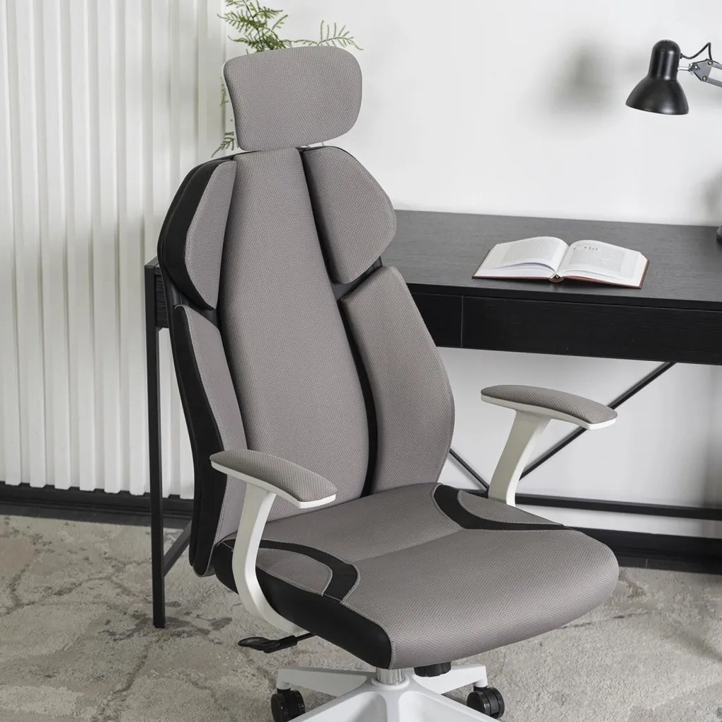 Irodai Forgószék Szürke/Fehér Színben. DUNCAN