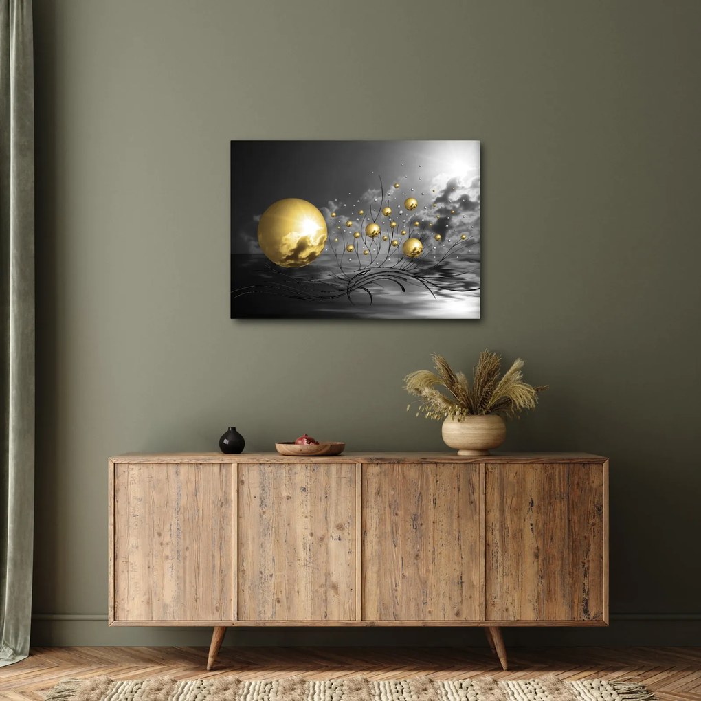 Okker gömbök képe (70x50 cm)