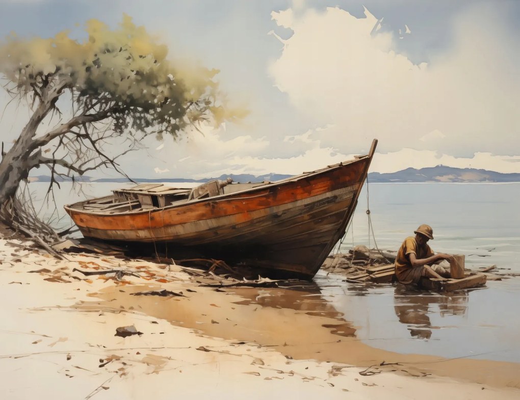 Poszter 65x50cm Nyugodt tengerpart