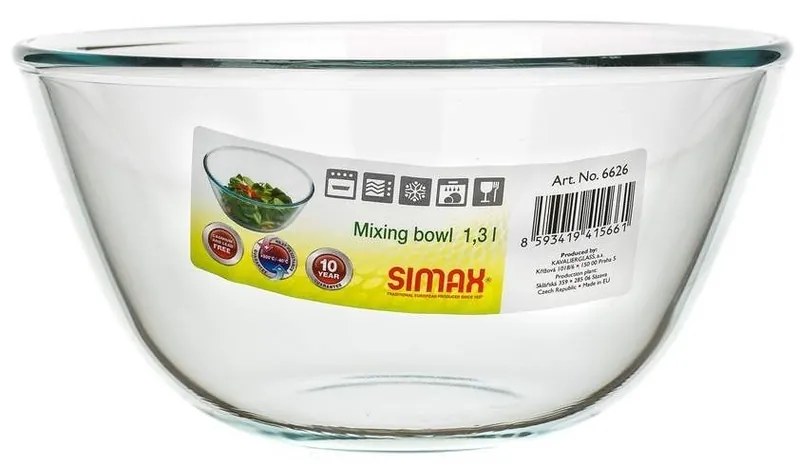 Simax üveg sütőtál 19 cm, 1,3 l