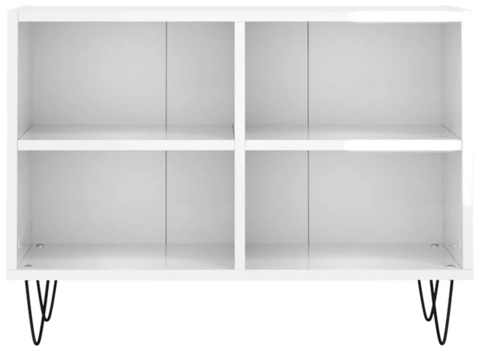 fehér magasfényű szerelt fa TV-szekrény 69,5x30x50 cm