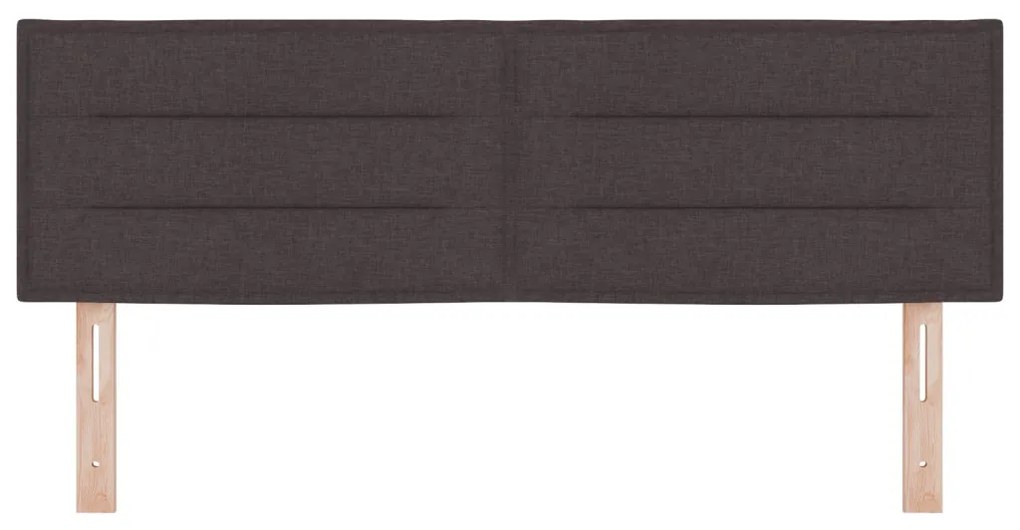 LED ágytámla LED -es lámpákkal Sötét Barna 160 cm Poliészter