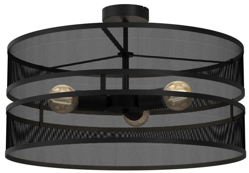 Felületre szerelhető csillár GLUM 3xE27/60W/230V fekete