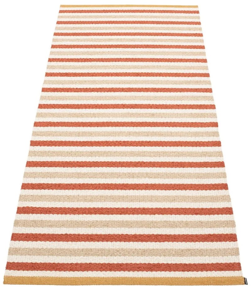 Téglavörös-krémszínű kültéri-beltéri futószőnyeg 85x200 cm Teo Brick – Pappelina