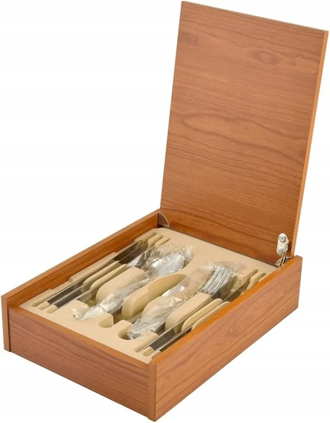 Pompea Rozsdamentes acél evőeszköz készlet dobozban 24 db-os, acél