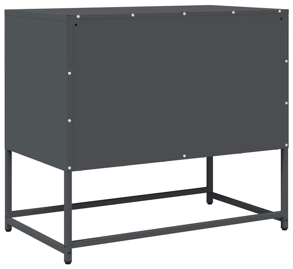 antracitszürke hidegen hengerelt acél TV-szekrény 68x39x60,5 cm
