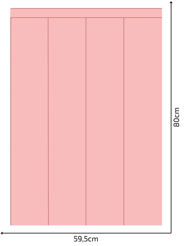 PIPPER. Textil öntapadó tapéta - Egy téglalap - Cukorka rózsaszín színű Méret: 100cm, Szín: Sápadt