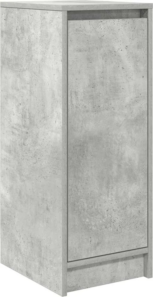 vidaXL betonszürke szerelt fa cipőszekrény 29,5x34x76 cm