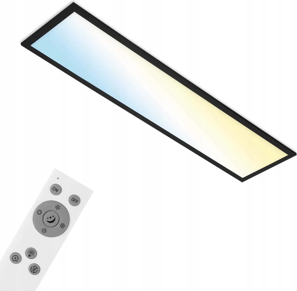 Briloner Led panel 100 cm 28W 3000lm fekete, Cct, szabályozható fényerővel, okos