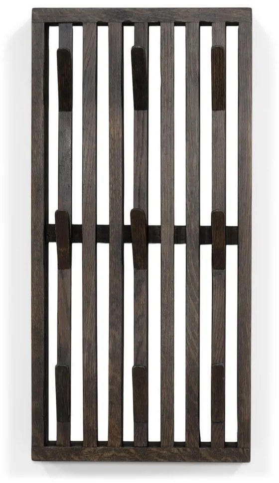 Sötétbarna tölgyfa fali fogas 24 cm Parco – Spinder Design