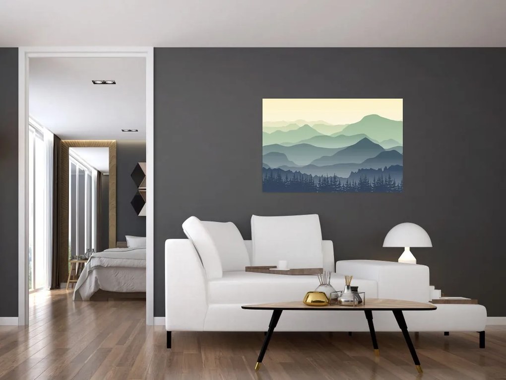 Kép - Forest Mountain (90x60 cm)