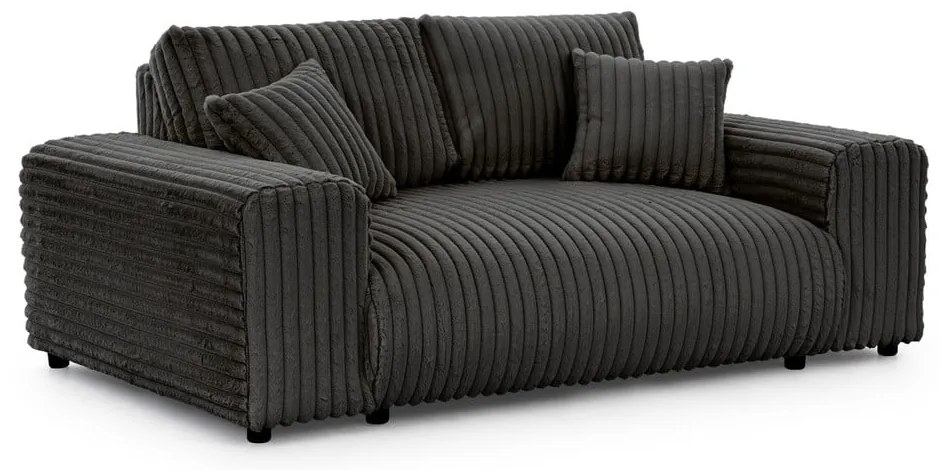 Sötétszürke kordbársony kanapé 178 cm Justin – Ropez