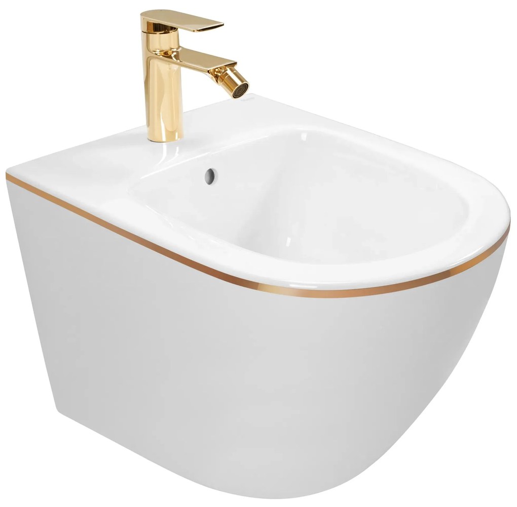 fali bidé Rea Carlo Mini White Gold Edge