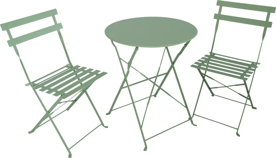 Kerti szett 1+2, zöld, acél, OBAX NEW