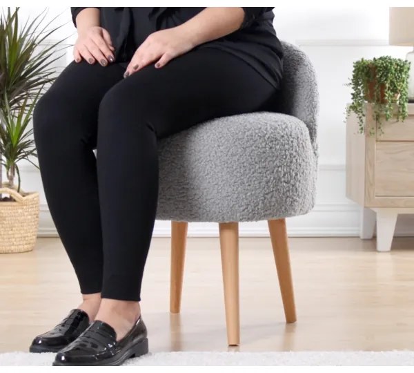 MIKI puff, átmérő 46 cm, szürke