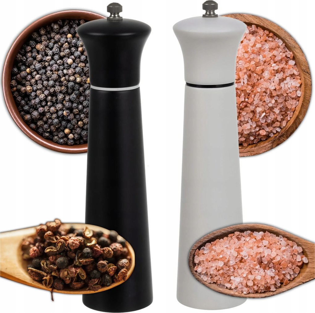 Bors- és sódaráló Kézi exkluzív fa fűszerdaráló