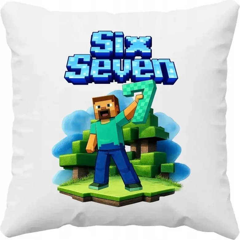 Steve 67 Six Seven játék ihlette Ajándék Párna Rajongóknak