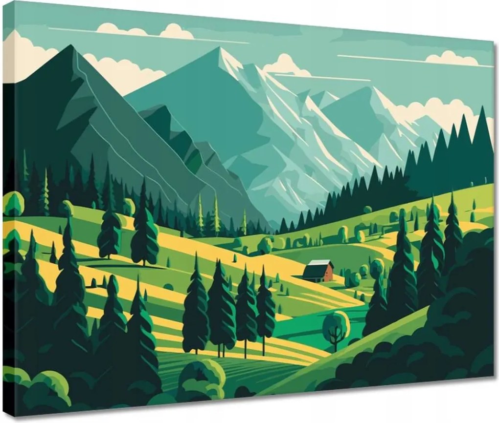 Vászonkép 40x30 Hegyi kilátás