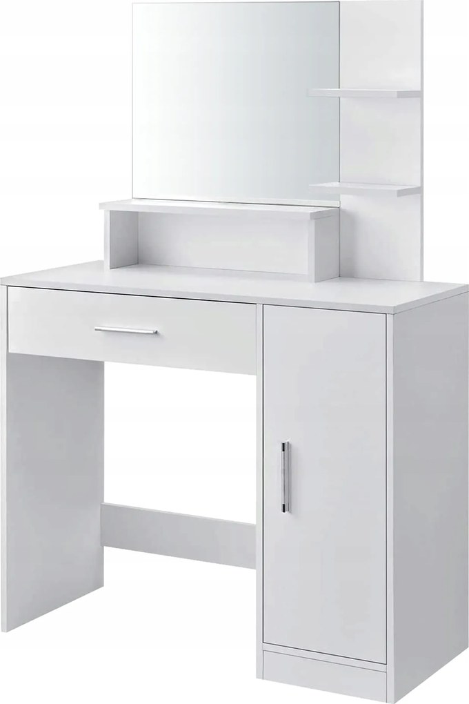 Skandináv kozmetikai fésülködőasztal tükörrel Villago modern Fehér