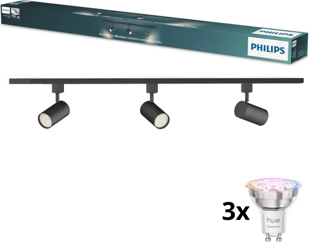 Philips - LED dimmelhető sínes spotlámpa EASYLINK 3xGU10/4,7W/230V 1m fekete