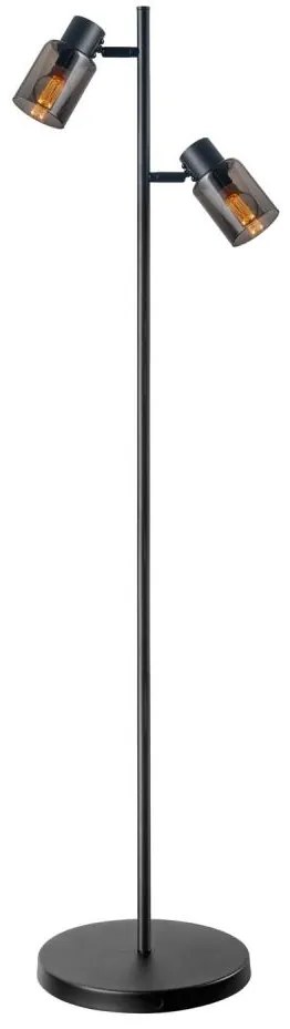 REBECCA állólámpa 2xE14/8W/230V fekete/füstszínű