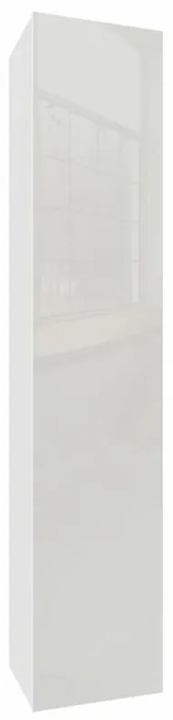 IZUMI 24 WH magasfényű fehér fali polcos szekrény 175 cm