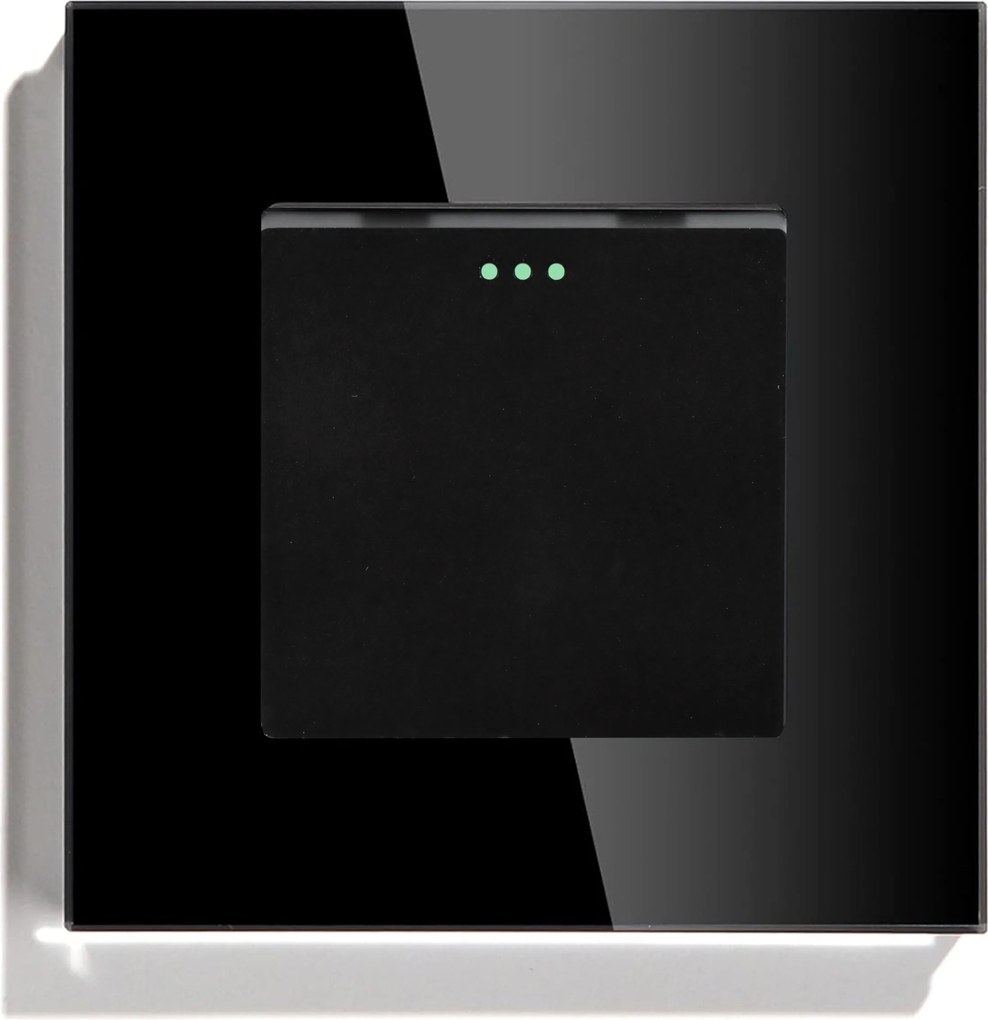 Kapcsoló Fénykapcsoló Üveg Egykapcsolós Fekete