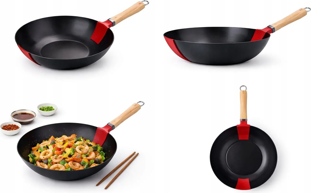 Wangyuanji Wok serpenyő 30 cm