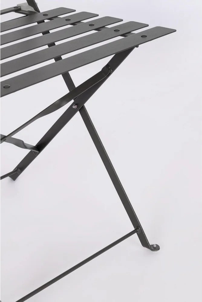 Antracitszürke acél kétszemélyes kerti étkezőgarnitúra Austin – Bizzotto