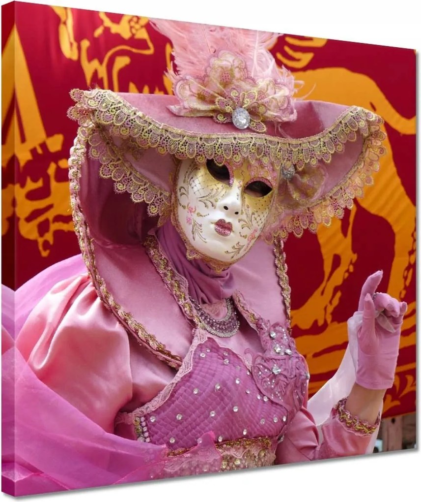 Vászonkép 30x30 Jelmez maszkgal