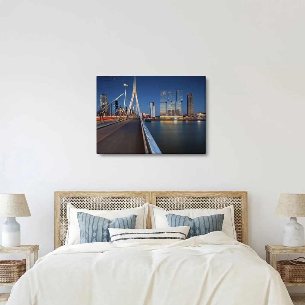 Kép - Alkonyat Rotterdamban, Hollandia (70x50 cm)